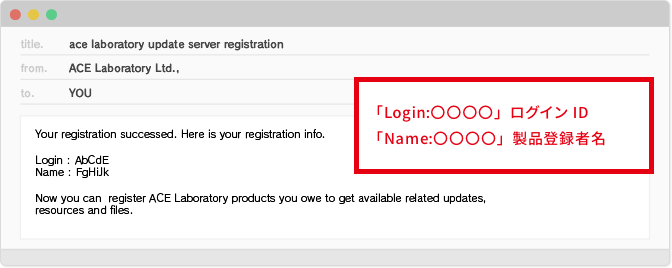 イメージ画像：ユーザー登録完了のメールを確認